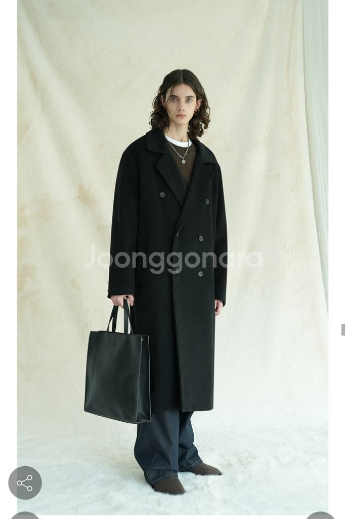 125CM 슈퍼 롱 오버핏 더블 코트--0