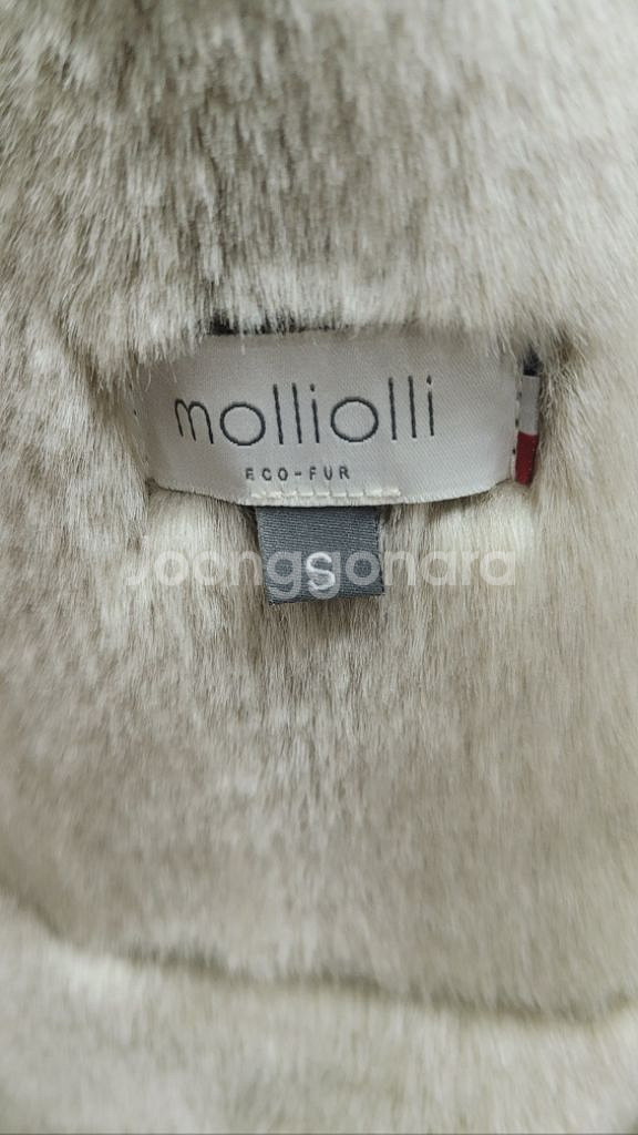 molliolli몰리올리 오픈형 인조무스탕 롱조끼(55--3