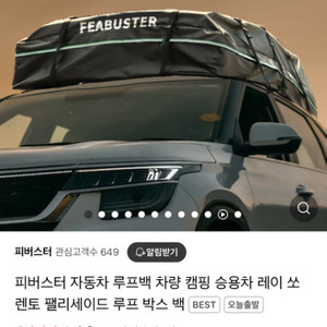 피터버스 자동차 루프백(새상품) 완전방수 발판 포함
