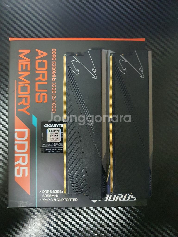 AORUS RAM 5200 16*2 어로스 램 5200 | RAM/VGA/SOUND | 중고나라