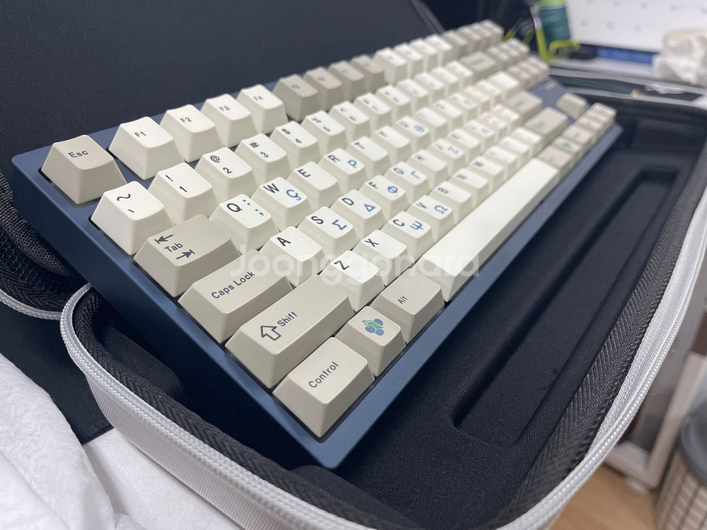 커스텀키보드 qk80 네이비(키캡,스위치 포함)--1