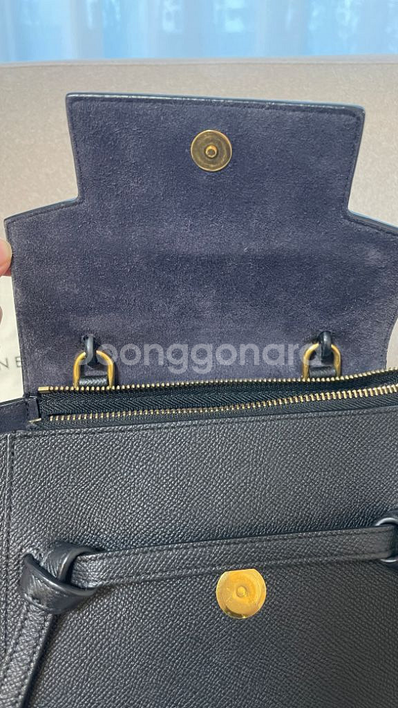 셀린느 벨트백 나노 블랙--8