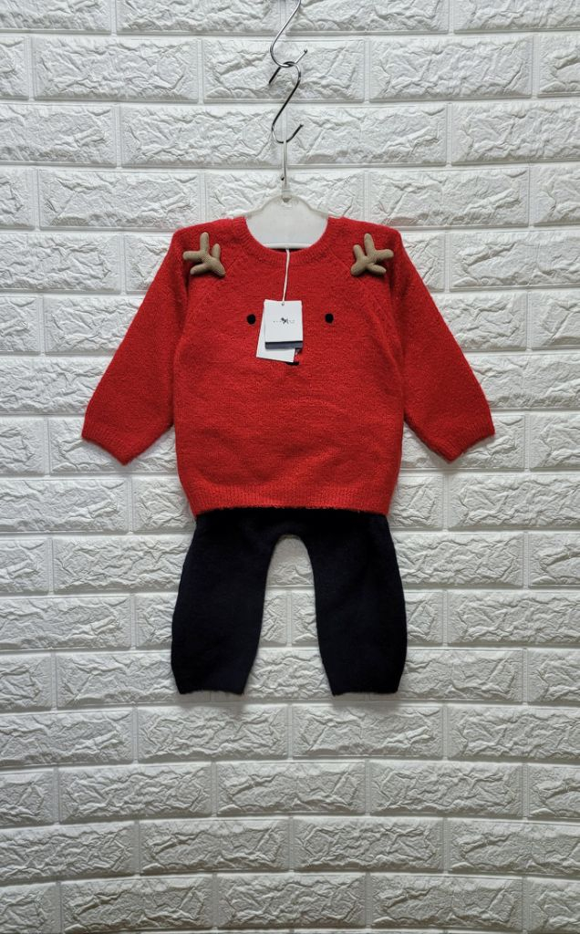 (새상품)블루독베이비 니트 상하세트(85)--1