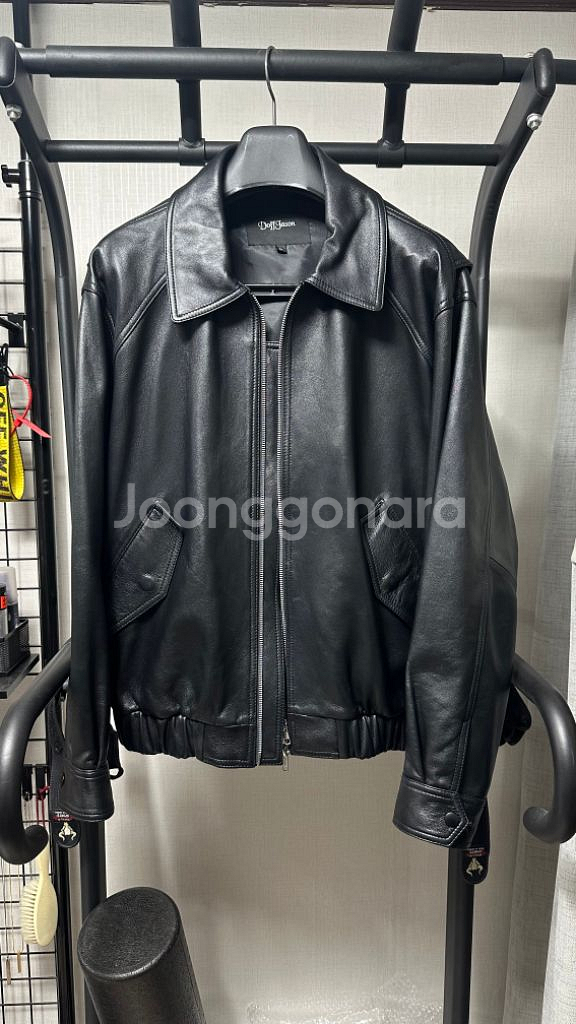 도프제이슨 오버핏 램스킨 보머 자켓 L--0