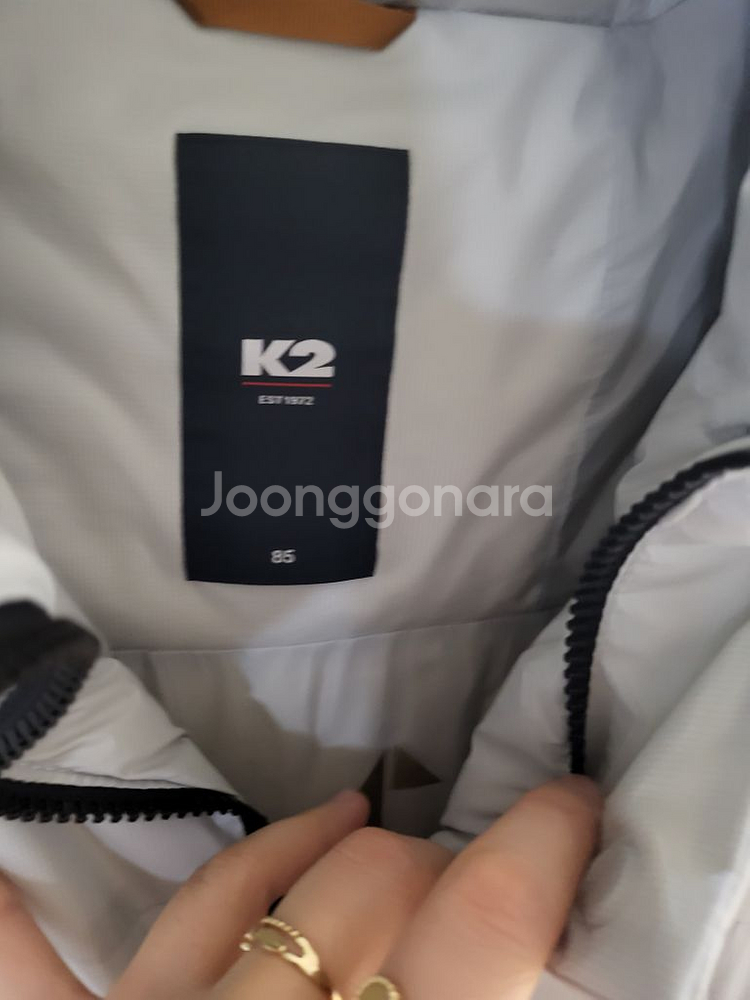 K2수지 씬에어패딩 85사이즈 스노우그레이[시착만함]--6