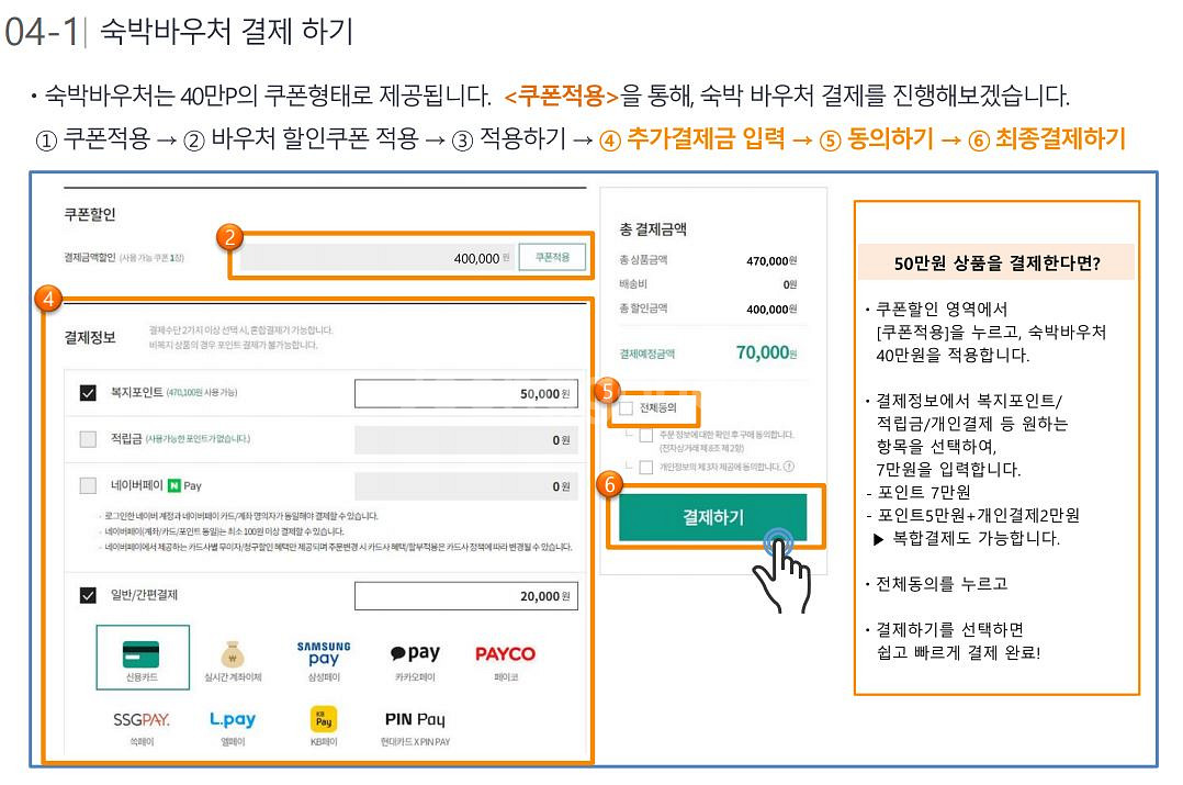 국내 40만원 이상 숙소(호텔,펜션 등) 5만원 할인예--1