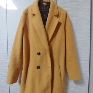 노랑 모직 코트