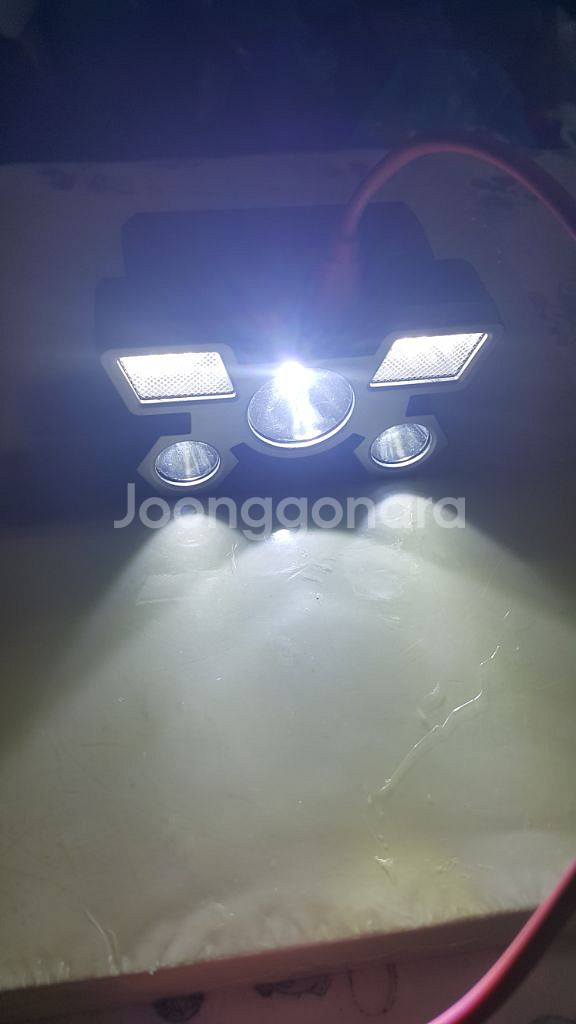 헤드렌턴 USB 충전식 5핀 낚시 작업 캠핑 5구 라이--7