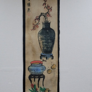 기명절지도 매화 그림 고화 골동품