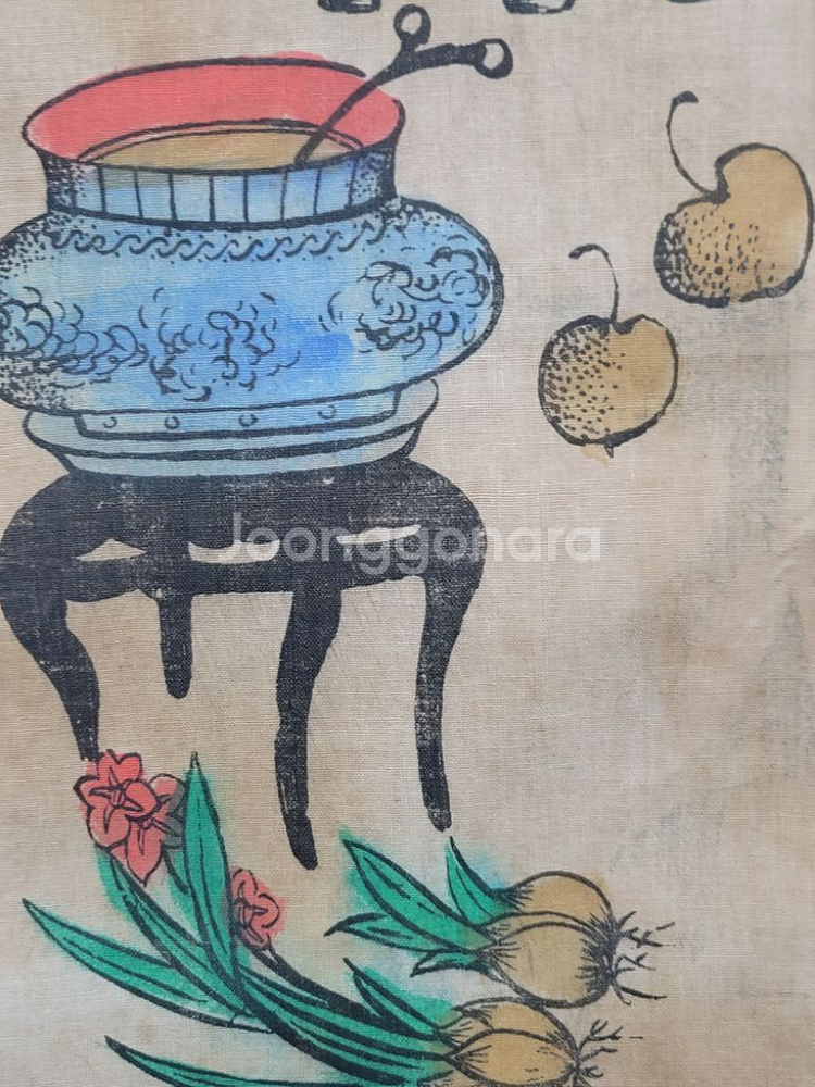 기명절지도 매화 그림 고화 골동품--3