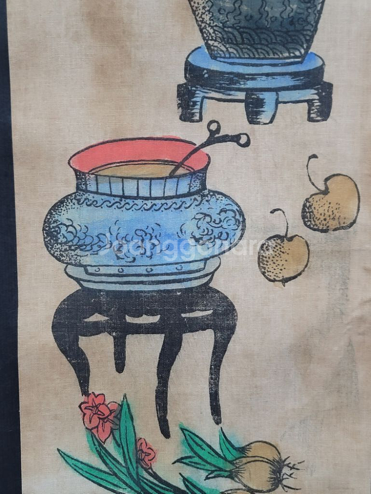 기명절지도 매화 그림 고화 골동품--7
