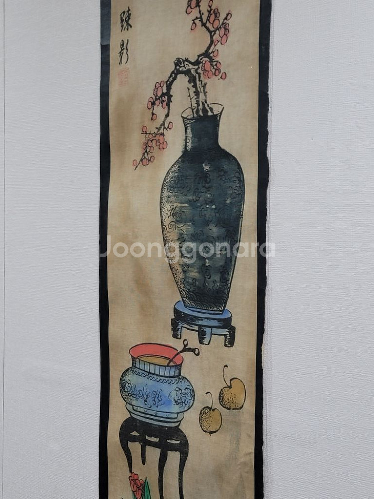기명절지도 매화 그림 고화 골동품--5