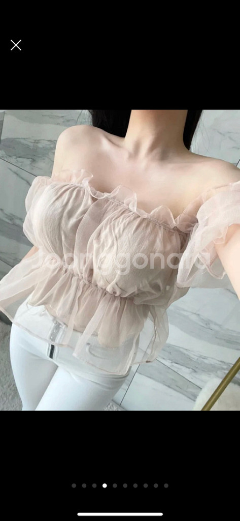 수입의류 여러개 트위드 쿠빅 보석 블라우스 스커트 엉넬--3