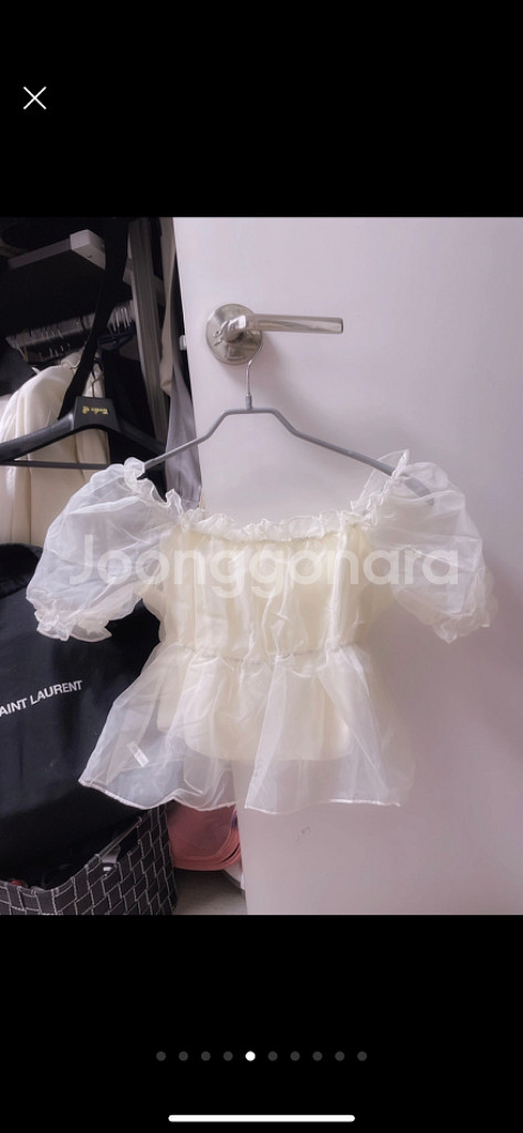 수입의류 여러개 트위드 쿠빅 보석 블라우스 스커트 엉넬--4