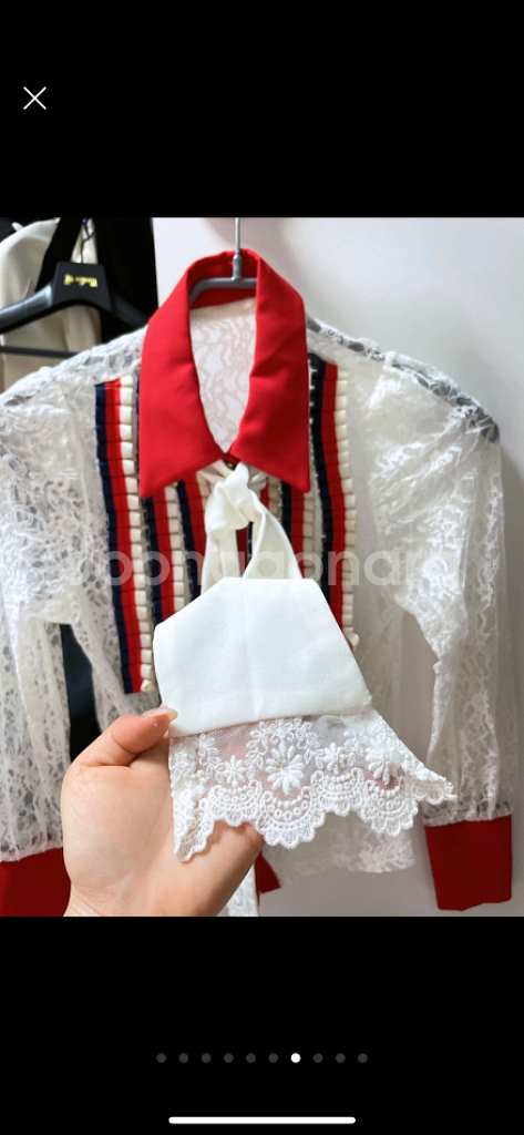 수입의류 여러개 트위드 쿠빅 보석 블라우스 스커트 엉넬--6