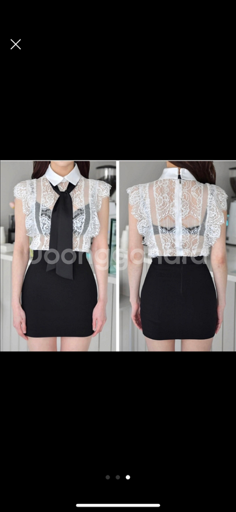 시스루 타이 블라우스 로썸제이 제이먼트 헤이에스 엉넬--2