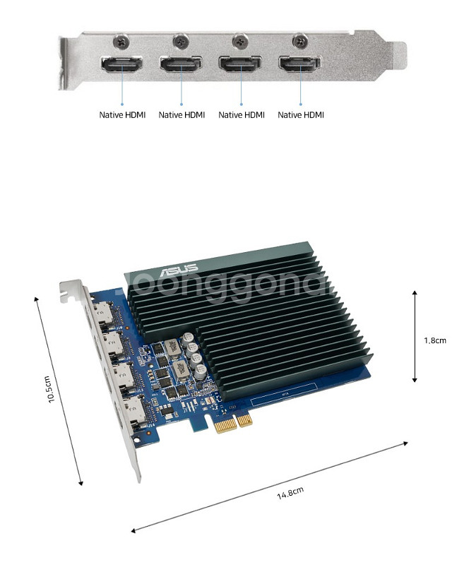 Asus GT730~2G 모니터4개 지원--2