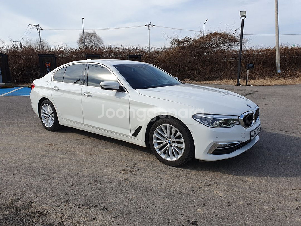 BMW G30 520D 2륜 흰색 브라운 모카시트--1