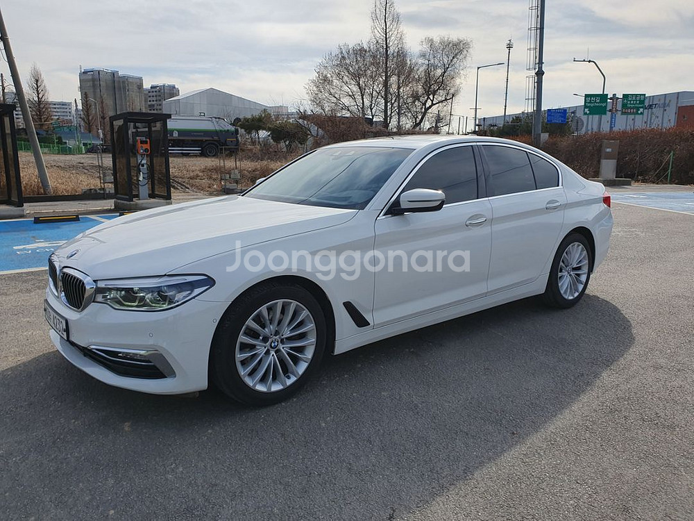 BMW G30 520D 2륜 흰색 브라운 모카시트--4