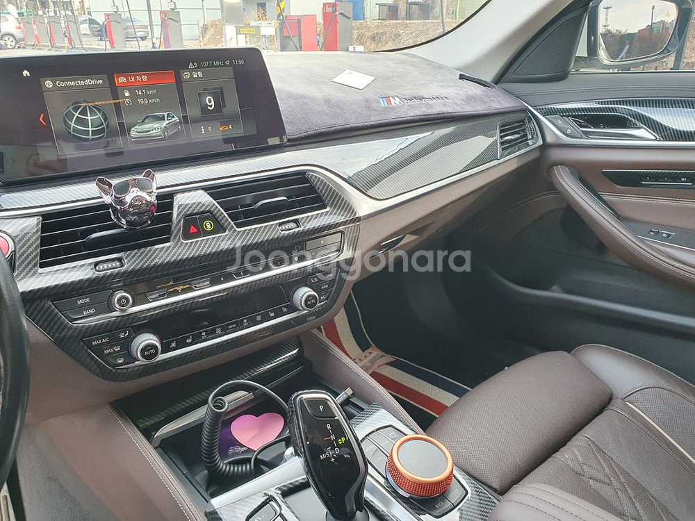 BMW G30 520D 2륜 흰색 브라운 모카시트--7