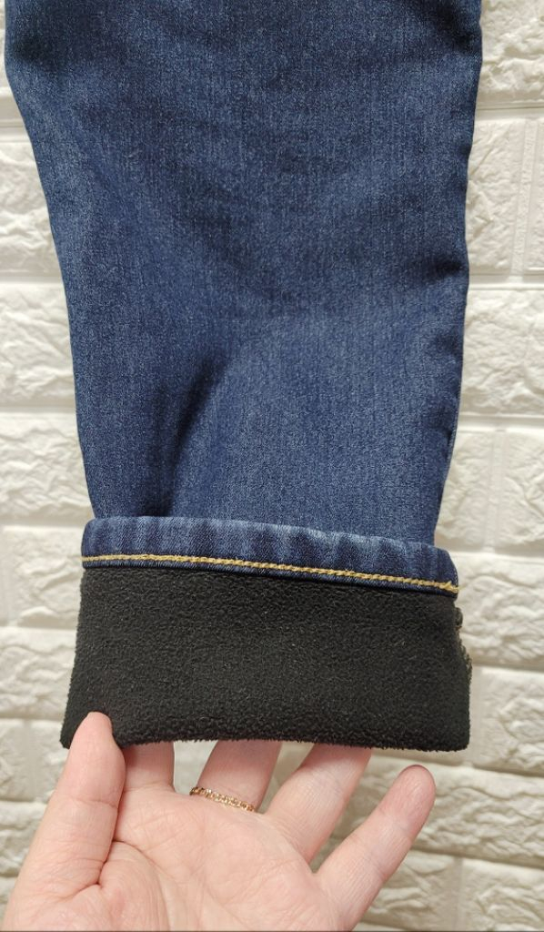 밴딩 기모 스판 청바지(L, 66~77)--2