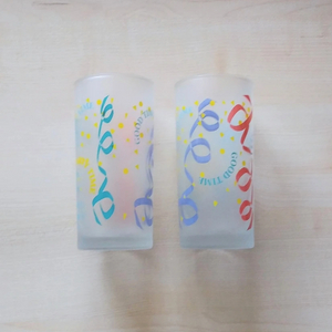 [미사용]parka glass 레트로 반투명 컬러컵