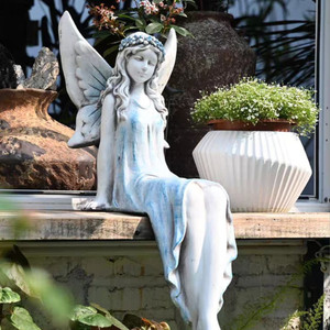 새상품)앉아있는 천사 정원 테라스 장식 조형물 인테리어