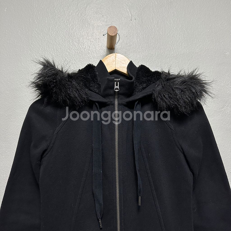 아르마니 익스체인지 퍼 디자인 롱후드집업--1