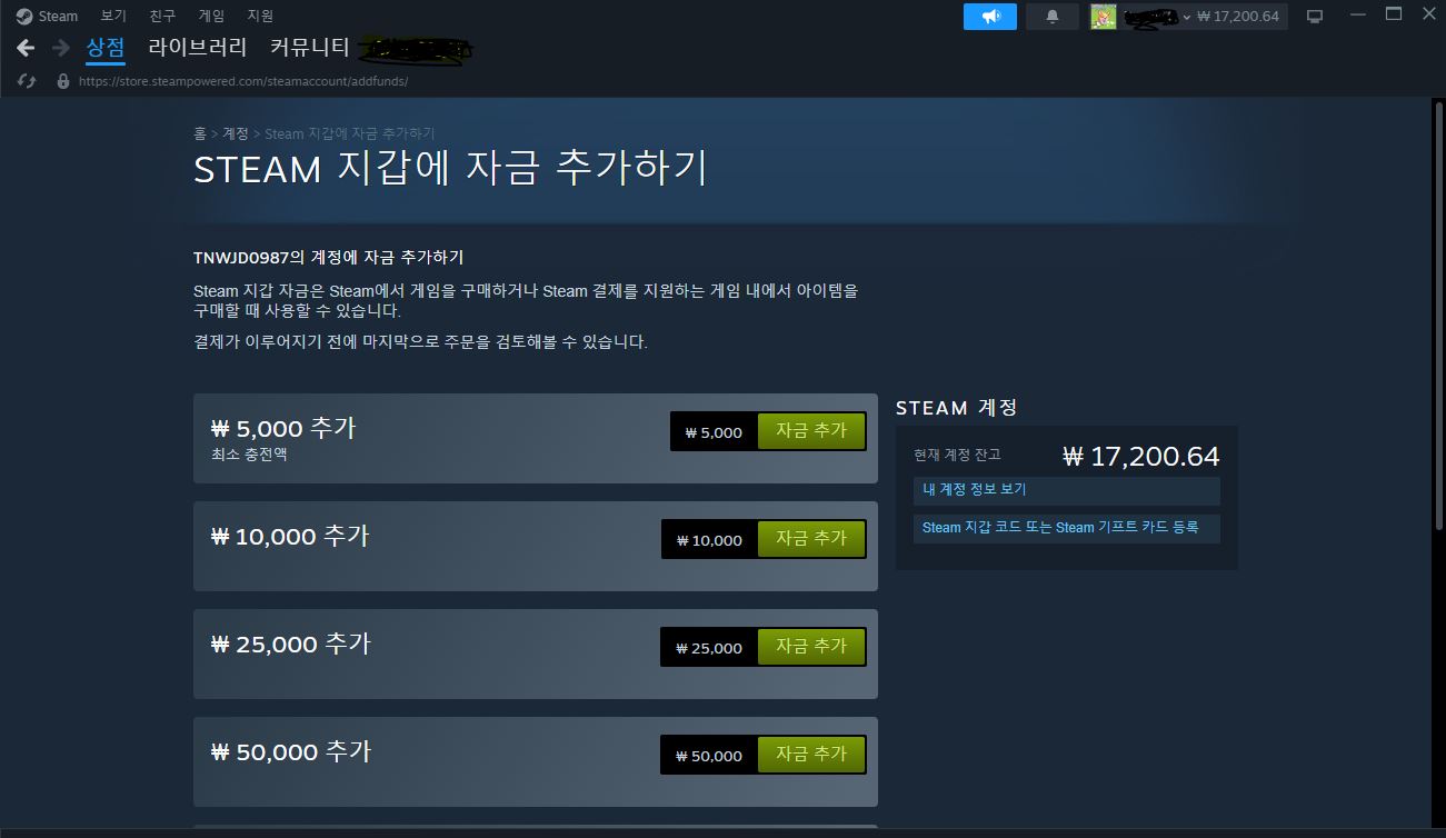 스팀게임] 스팀 지갑 선물 판매합니다 | 중고나라 - 안심되는 중고거래