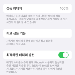 아이폰 7 배터리 성능 100 128기가