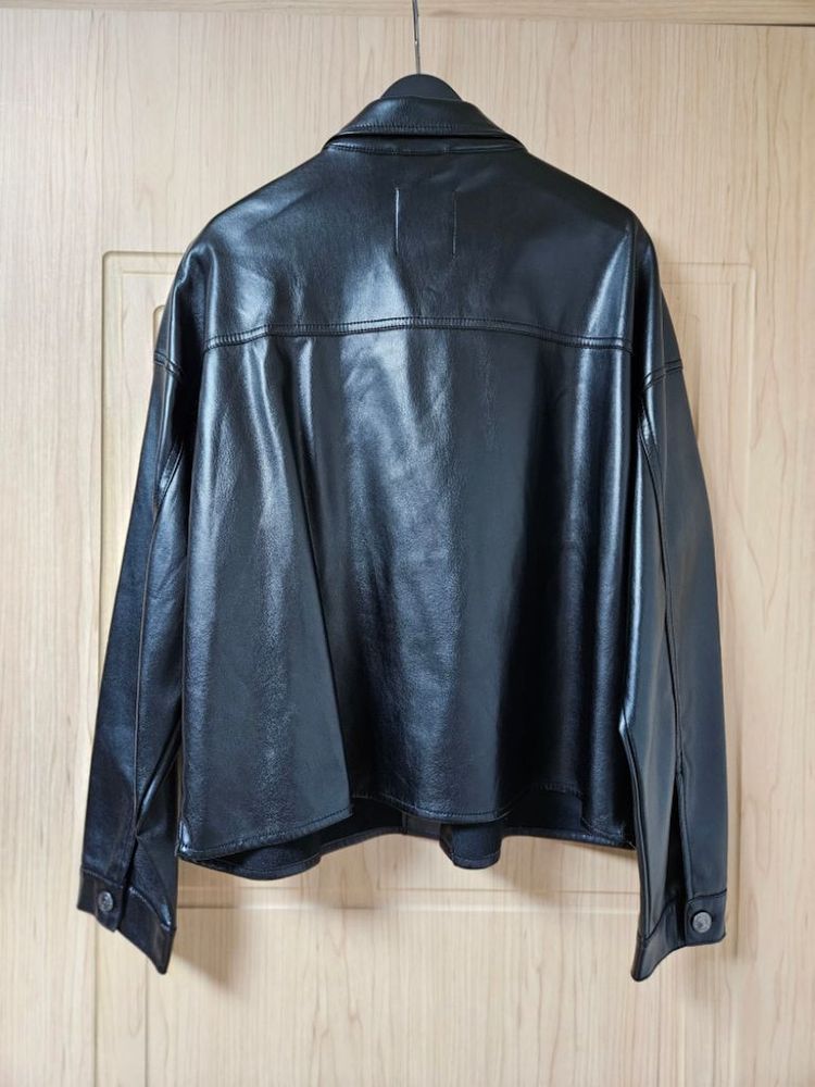 자라 레더셔츠--1