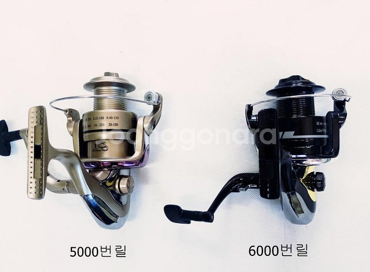 원투낚시대 3.6m 5대+5000번릴 5대+릴줄 5개--6