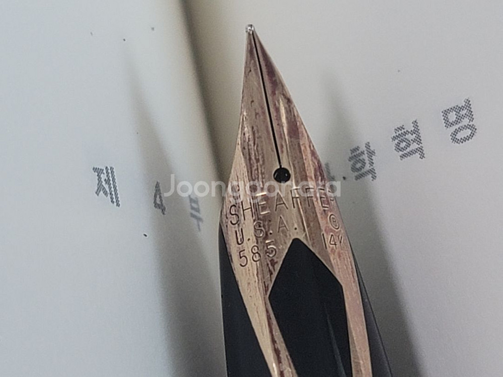 80년대 쉐퍼 타가 만년필 - 은도금 바디, 14K금촉--4