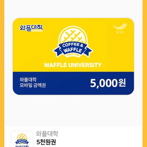 오늘까지 와플대학 5000원권