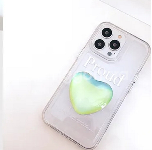 아이폰11프로 화이트레터링 투명케이스--1