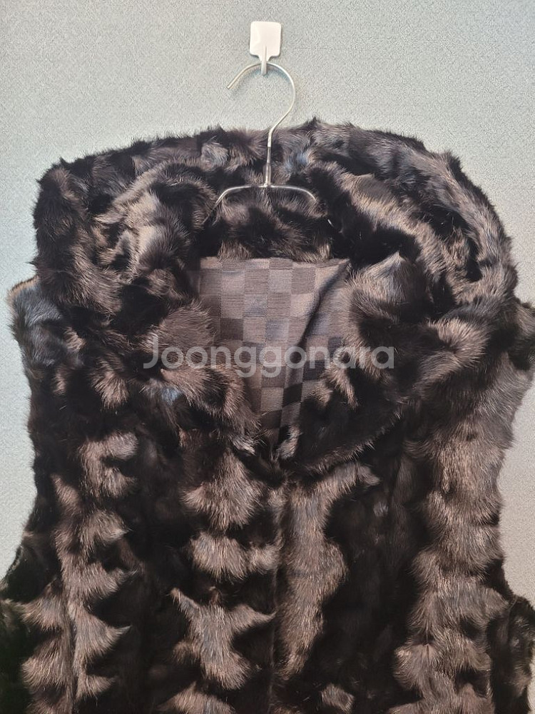 천연밍크 후드롱조끼/베스트--2