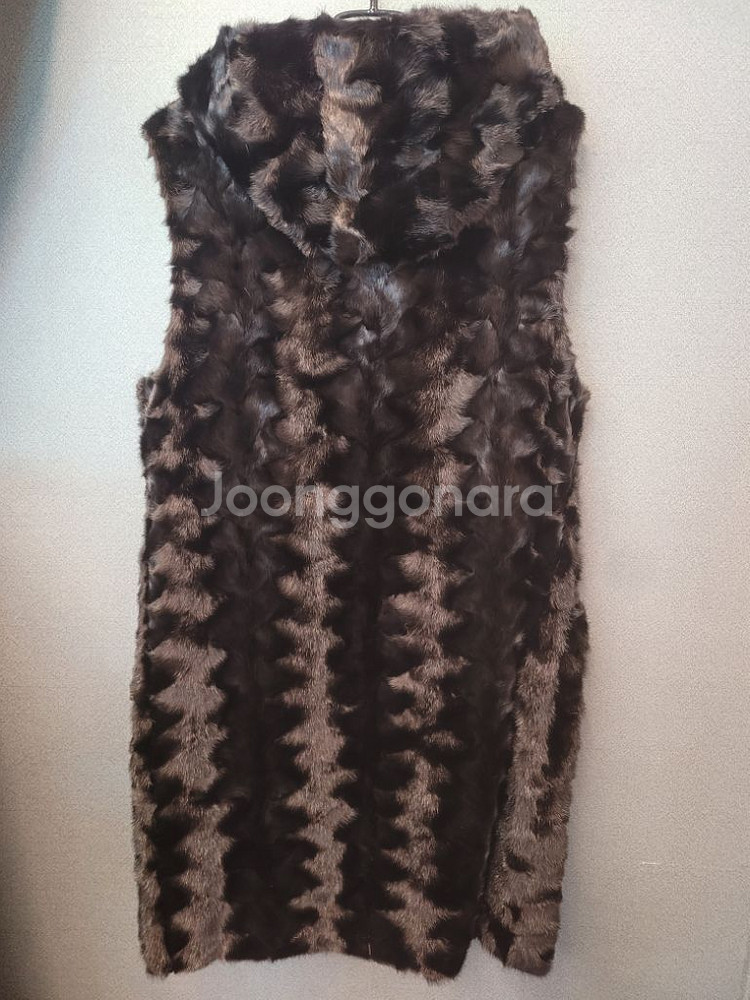 천연밍크 후드롱조끼/베스트--3