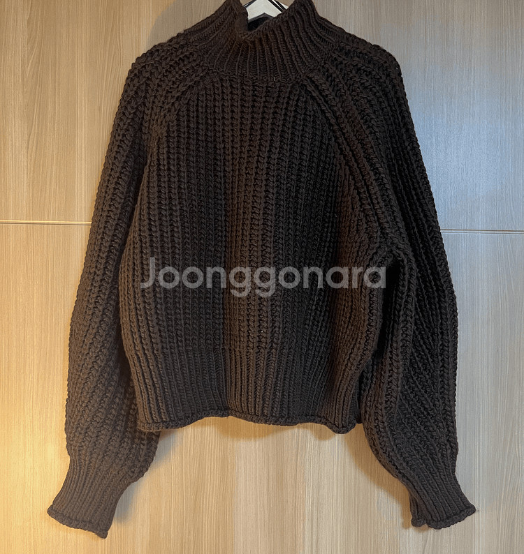 h&m 브라운 니트--1
