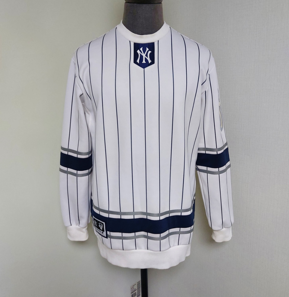 MLB 남여공용 보더클럽 기모 맨투맨 티셔츠(90~95