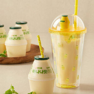 [새상품]바나나우유 콜드컵(빨대포함)