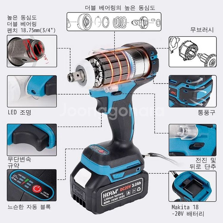 새제품 HORM 임팩전동공구 전동드라이버 드릴공구 임--3
