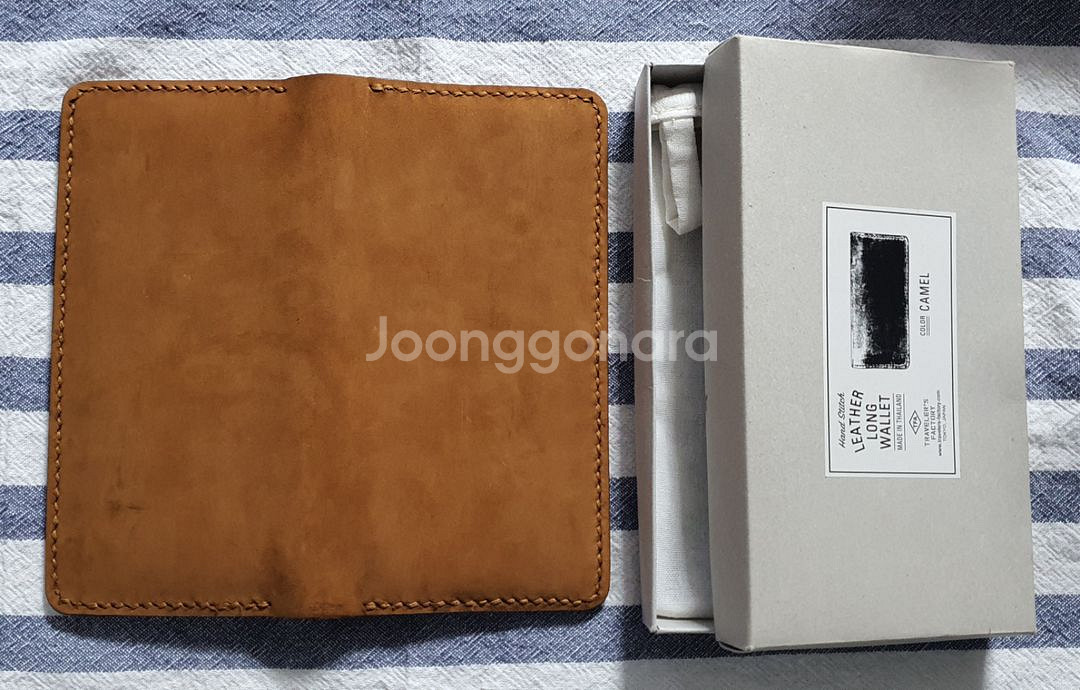 TF 트래블러스팩토리 가죽 지갑 롱 카멜--2
