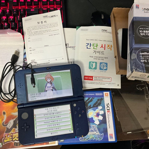 닌텐도 3ds xl 풀박스+대중한글겜+128기가