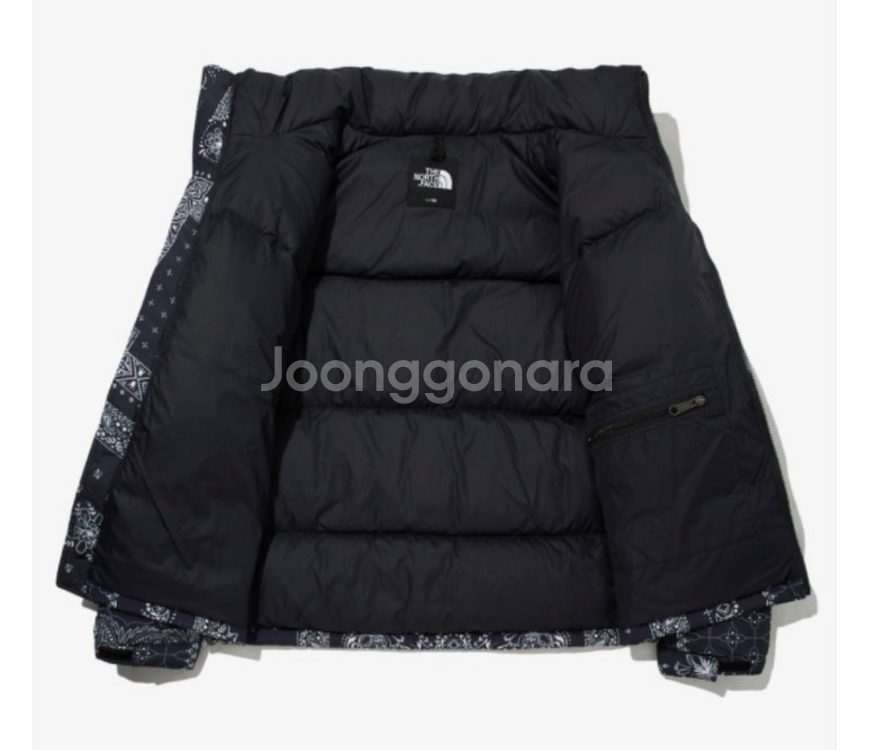 노스페이스 반다나 눕시 구스다운 패딩 점퍼 페이즐리--2