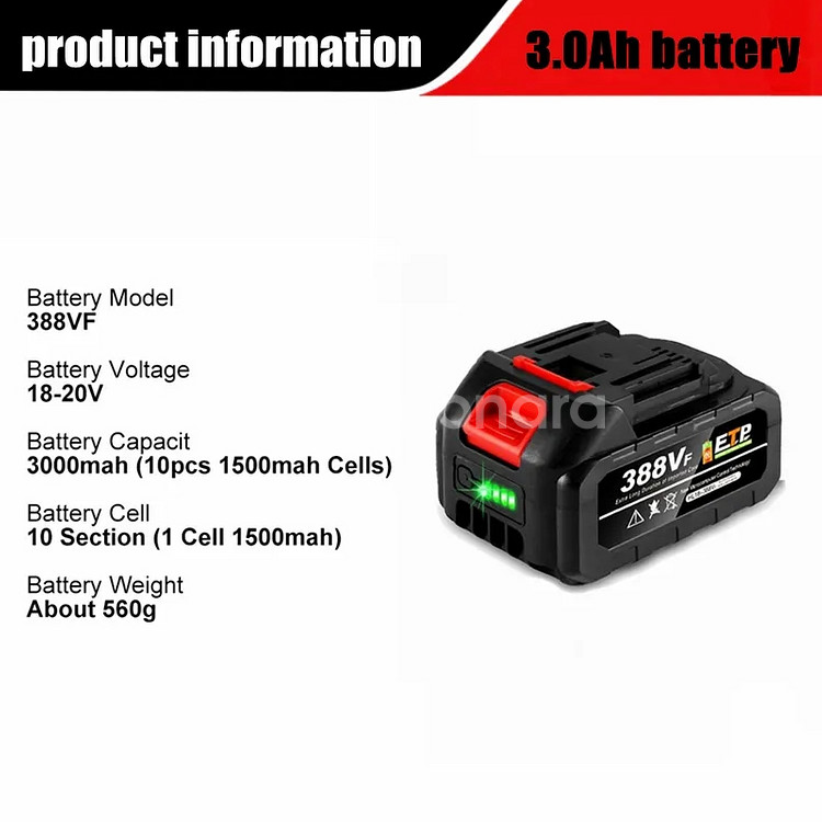 새제품 충전식 18v 3000mah 리튬이온 배터리 마--3