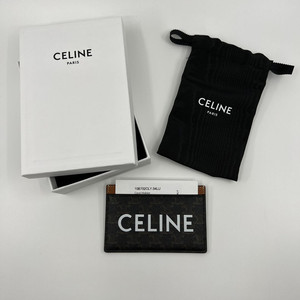[새상품]셀린느 프린트 트리오페 캔버스 카드지갑