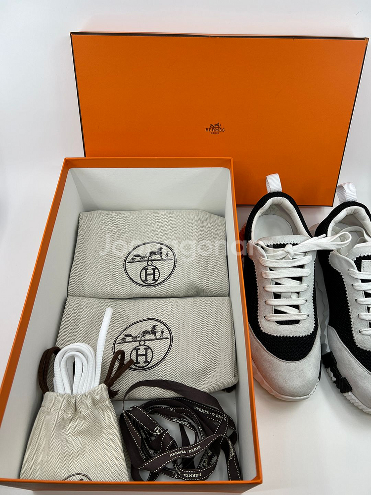 [새상품급]에르메스 바운싱 스니커즈 블랑누아--5