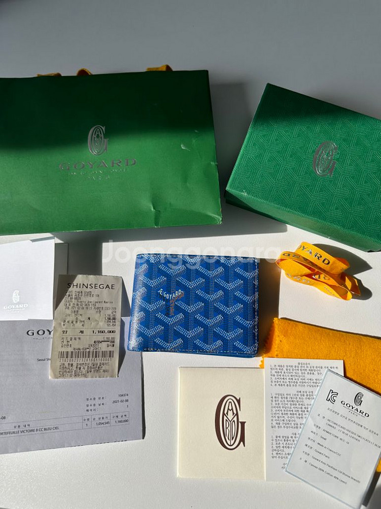 GOYARD 고야드 빅투와르 남성 반지갑 스페셜 블루--1