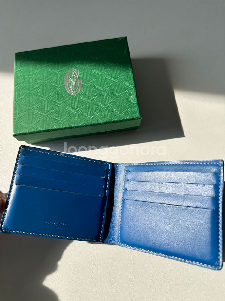 GOYARD 고야드 빅투와르 남성 반지갑 스페셜 블루--3
