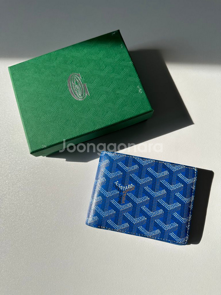 GOYARD 고야드 빅투와르 남성 반지갑 스페셜 블루--2